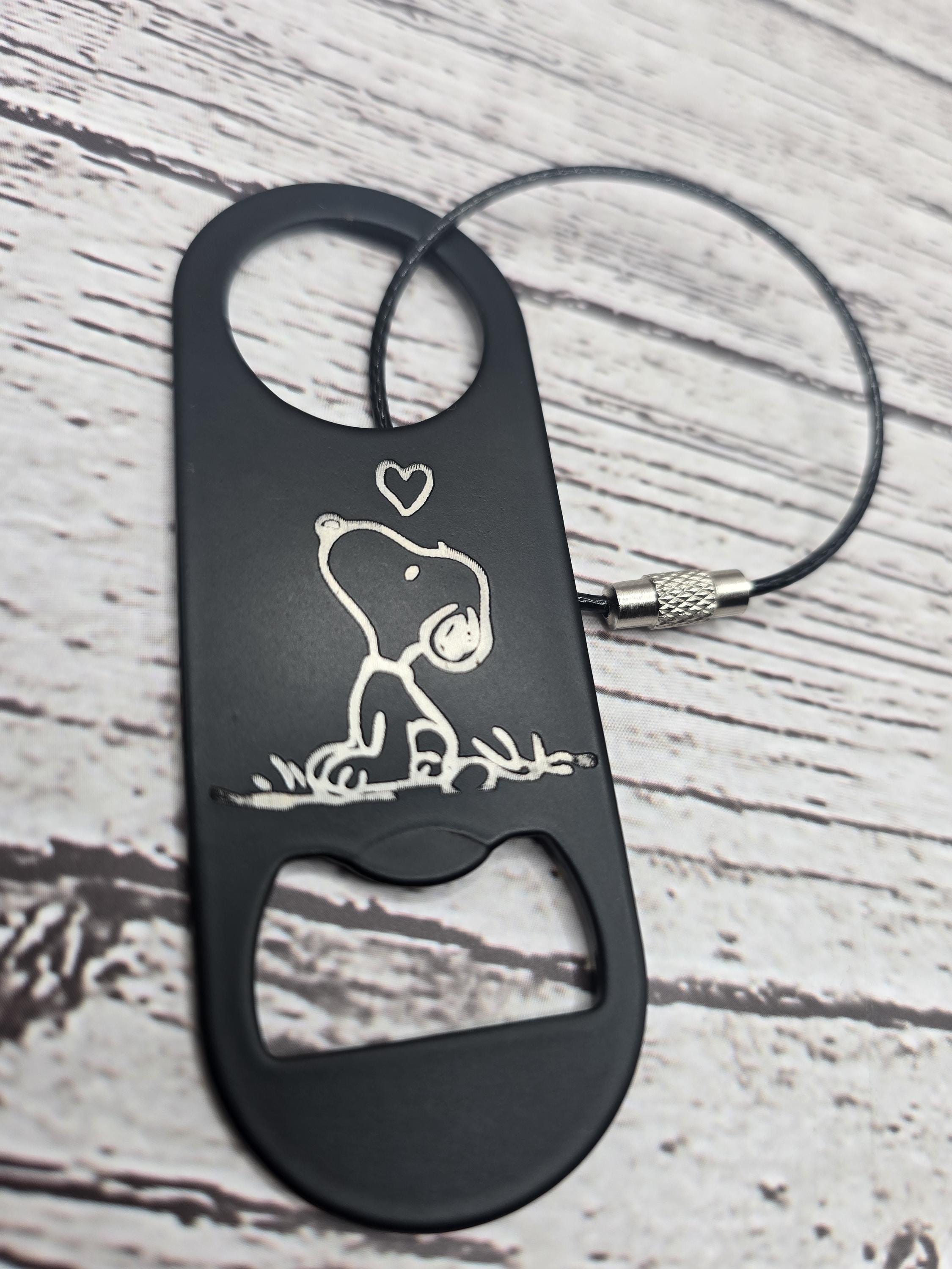 Bottle Opener Keychain | Snoopy Love | Functional Bartender Key