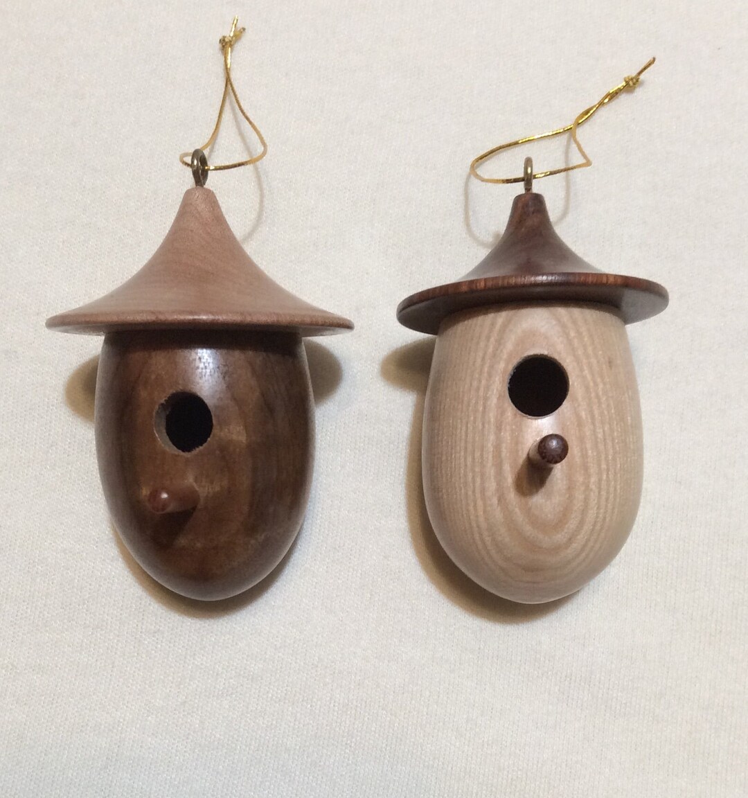 Handmade Latheturned Birdhouse Ornaments Etsy