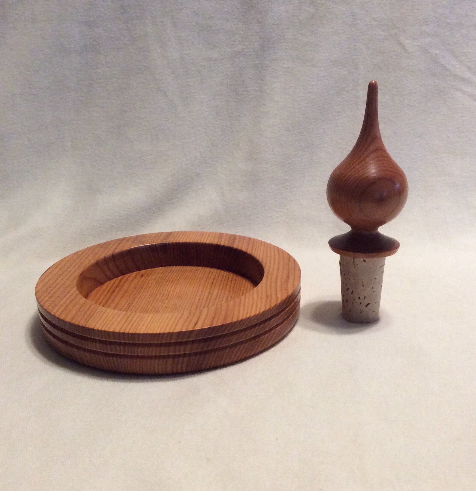 Handmade Latheturned Pacific Yew Wooden Wine Bottle Stopper Etsy