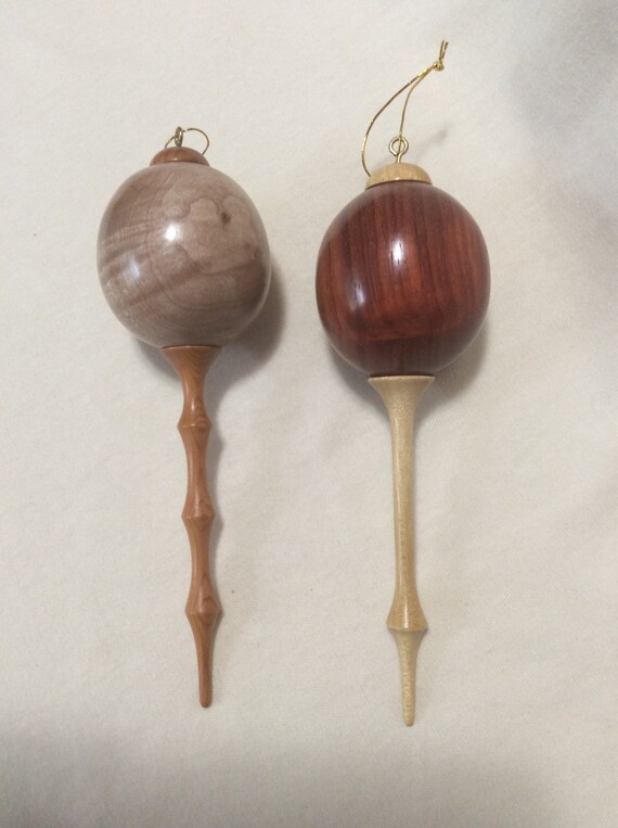 Handmade Latheturned Christmas Ornaments Etsy