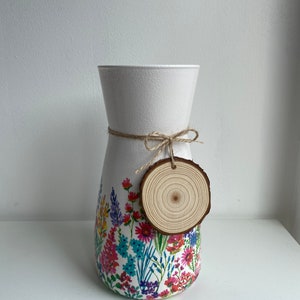 Personalised Birthday vase, Birthday gift for her, floral vase, gift for friend, grandma gift, Birthday vase, 50th Birthday, 60th Birthday image 5