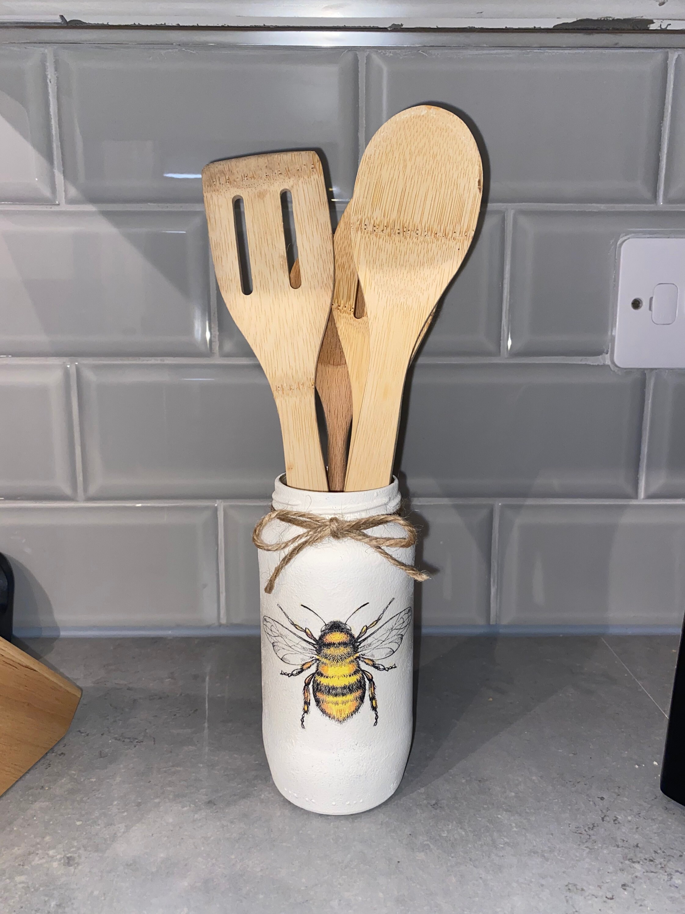 Bee Storage Jar Decorative Pot Pen Pot Utensil Holder Bee Etsy UK