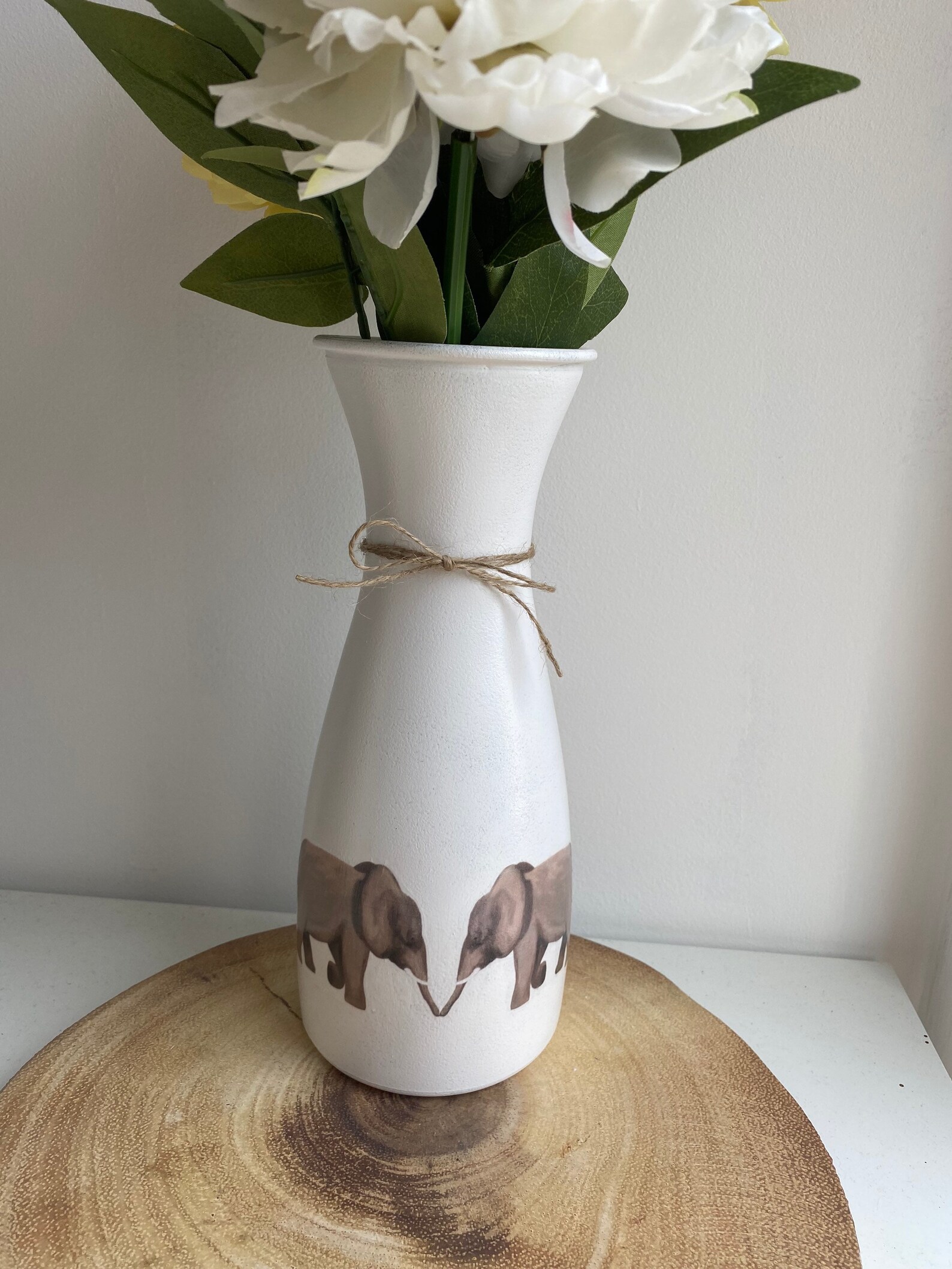 Elephants Vase Elephants in Love Vase Elephant Lover Gift Etsy UK
