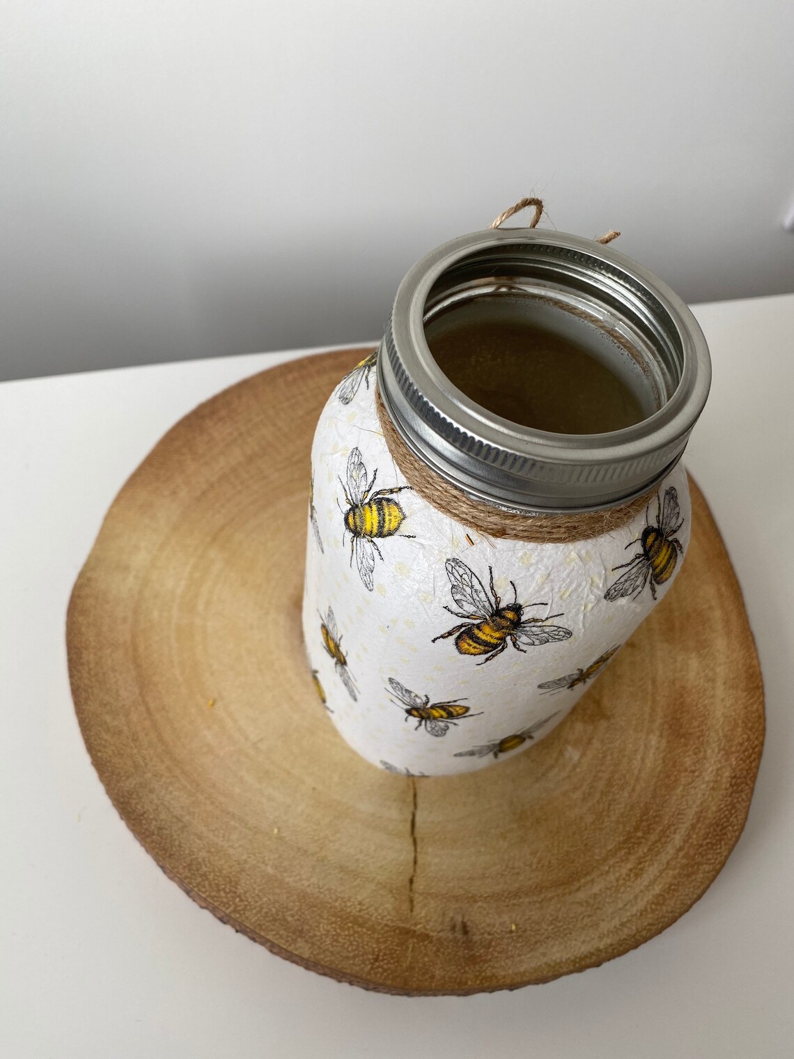 Bee Storage Jar With Lid Utensil Pot Biscuit Jar Decorative Etsy UK