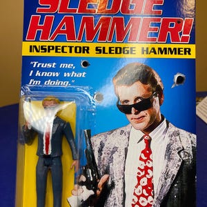 Sledge Hammer INSPECTOR Sledge Hammer Action Figure custom Painted On Card