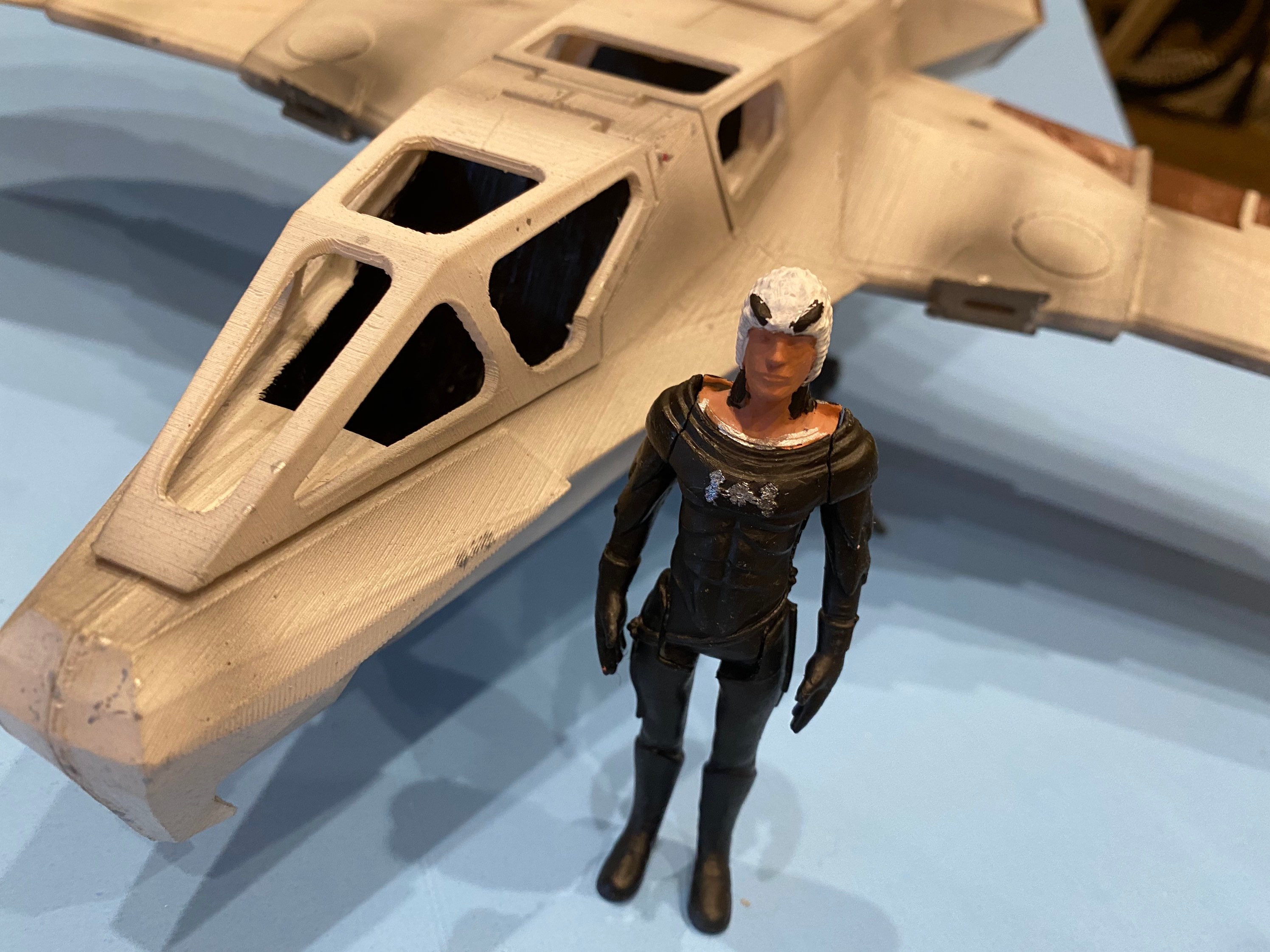BUCK ROGERS HAWK カスタム未塗装 ポーズ可能/可動アクション
