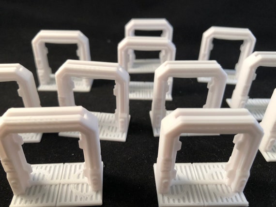 Set Of 16 Nemesis Board Game Or Other Scifi 12 Doors That Open Close Using Cardboard Tokens As Inserts Now Includes Free 4 Damaged Door