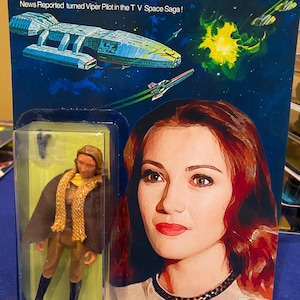 Battlestar Galactica  SERINA Custom neo vintage Painted Poseable/Posable Action Figure 3.75” inch for vintage on repro card back