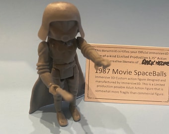 SPACEBALLS Dark Helmet Custom Poseable/Posable Action Figure 3.75 collectable with COA