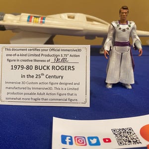 BUCK ROGERS Kaleel Cult Leader Custom Painted Poseable/Posable Action Figure  4 inch for vintage mego with certificate of authenticity