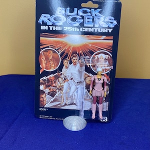 BUCK ROGERS KOORI Custom Painted Poseable/Posable Action Figure 4 inch voor vintage mego op achterkant reprokaart