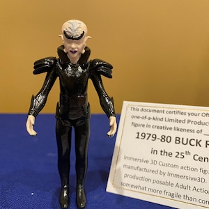 BUCK ROGERS Vorvon Space Vampire Custom Painted Poseable/Posable Actionfigur 4 zoll für vintage mego mit Echtheitszertifikat