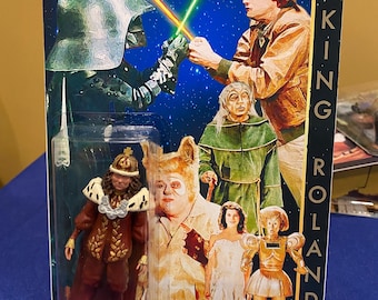 SPACEBALLS KING ROLAND Custom Posable Action Figure 3.75 Hand Painted On Card
