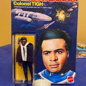 Battlestar Galactica  TIGH Custom neo vintage Painted Poseable/Posable Action Figure 3.75” inch for vintage on repro card back