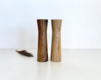 Pepper Grinder, Wood, Pepper Mill, Salt and Pepper mill set, Maple wood, Ceramic grinder, crushgrind, Walnut