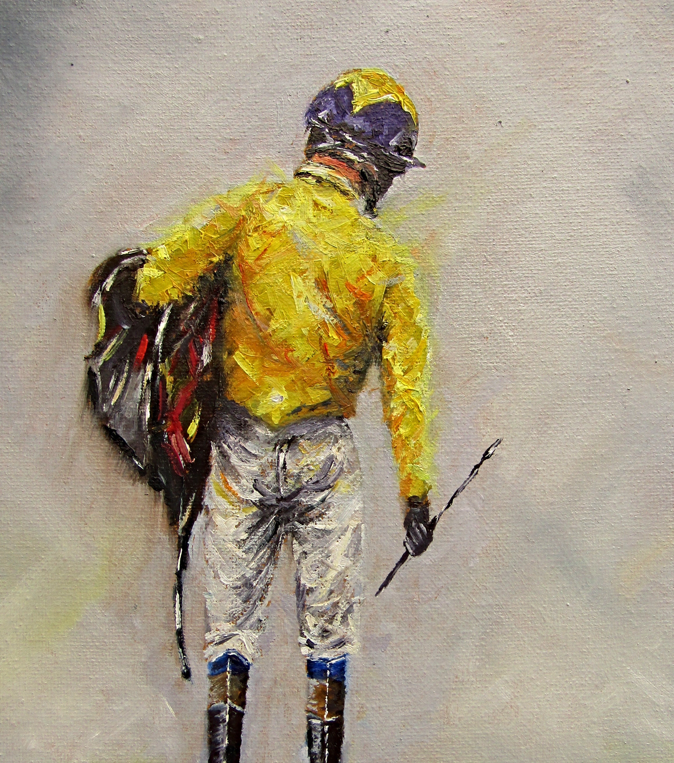 Jockey Horse racing Original oil painting on Canvas Etsy