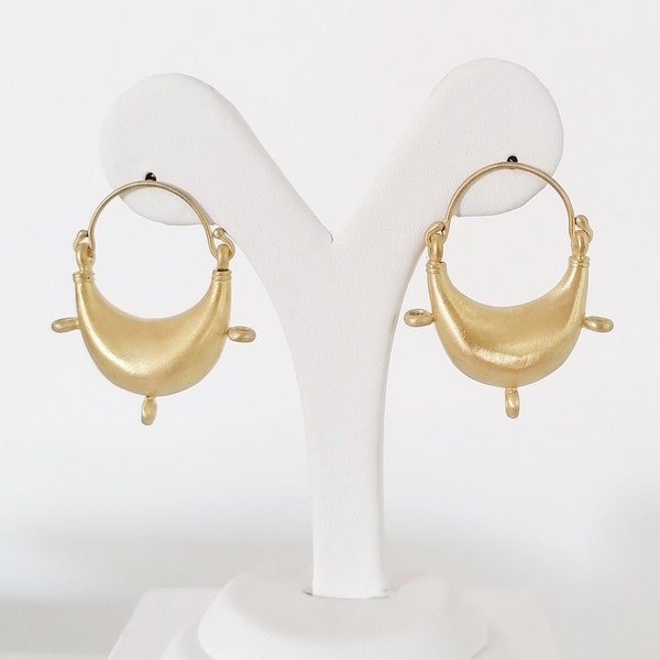 Byzantine Style Earrings, Ancient Greek Earrings, Gold Vermeil Silver Earrings, Wedding Earrings, Unique Jewelry, Gift for Women