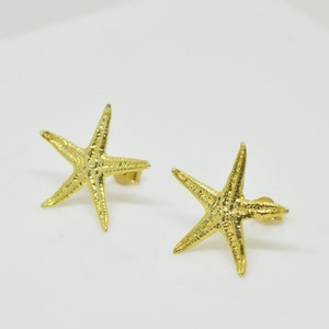 Starfish Earrings, Sea Shell Star Earrings, Summer Statement Earrings, Beach Finds, Wedding Bridesmaid Earrings, Best Summer Gift, Best Gift image 5