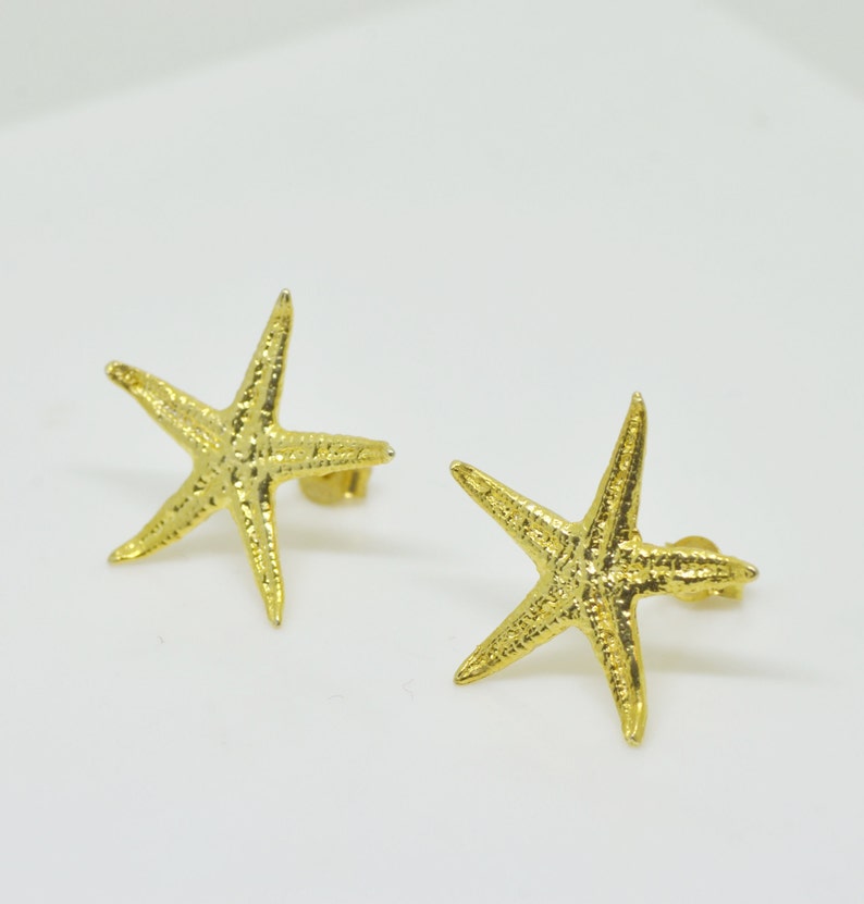 Starfish Earrings, Sea Shell Star Earrings, Summer Statement Earrings, Beach Finds, Wedding Bridesmaid Earrings, Best Summer Gift, Best Gift image 5