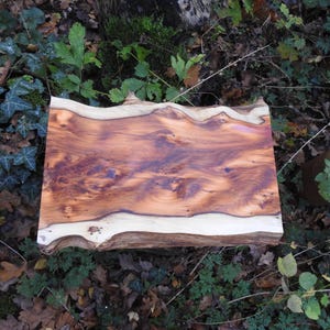 Handgemaakte taxusbroodplank, snijplank of displayplank