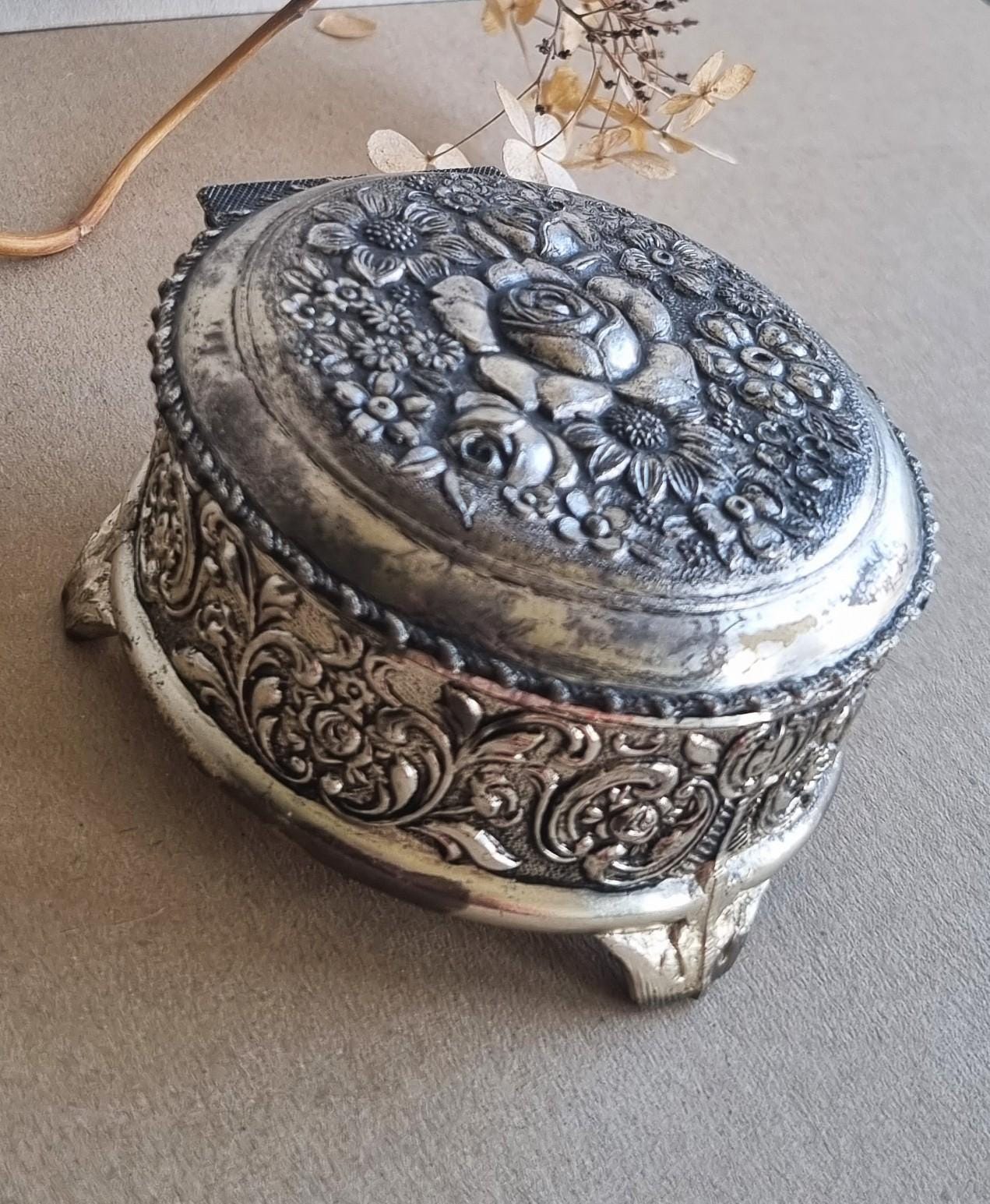 Antique floral jewelry box - Etsy 日本