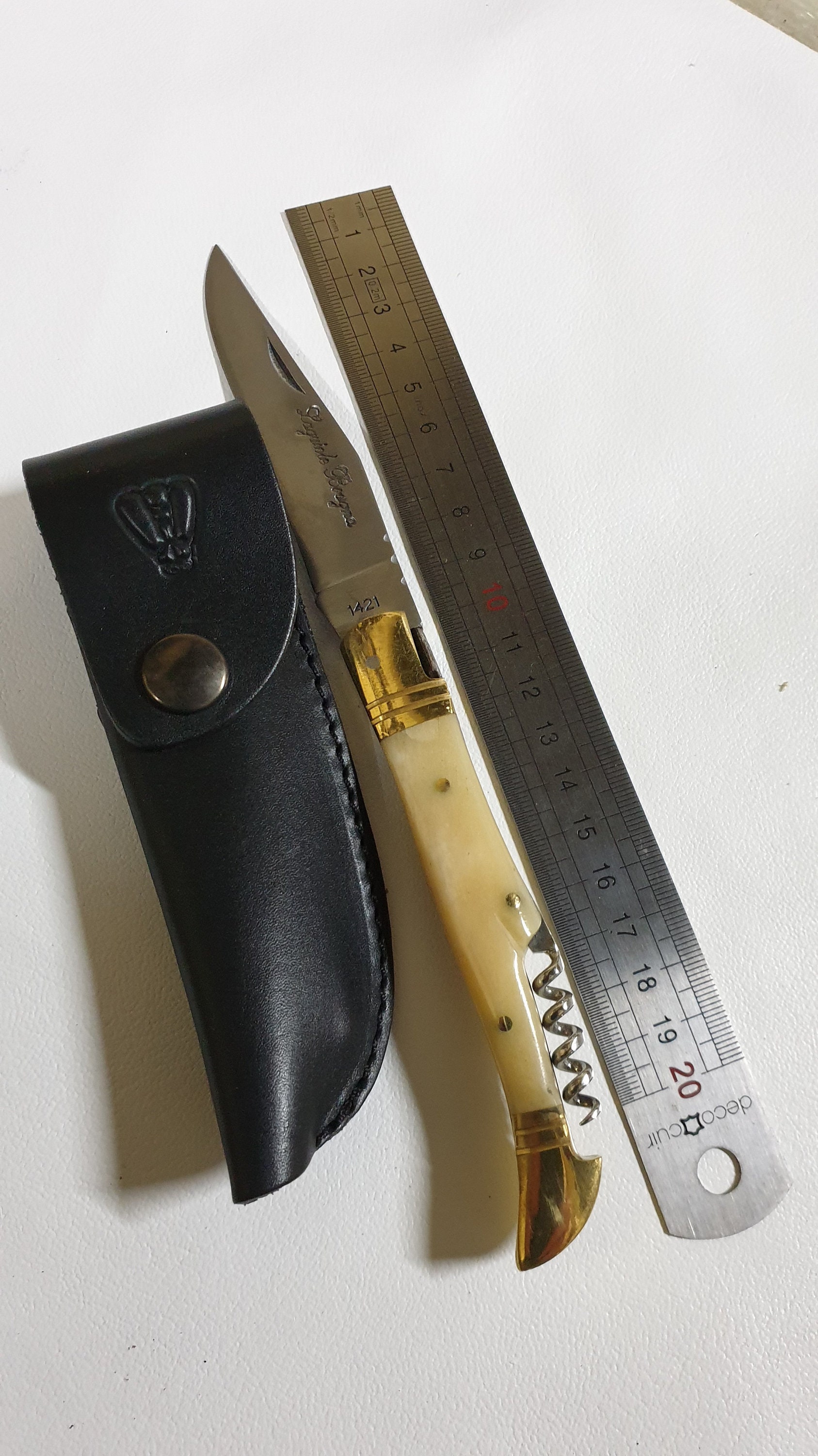 Couteau 20 cm avec Étui en Cuir