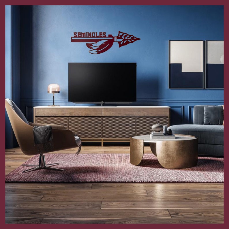 Florida State Seminoles Spear Metal Art Fear the Spear Etsy