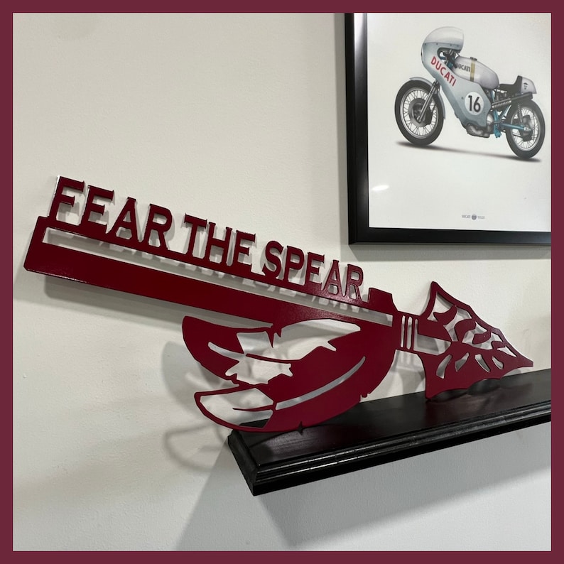 Florida State Seminoles Spear Metal Art Fear the Spear Etsy
