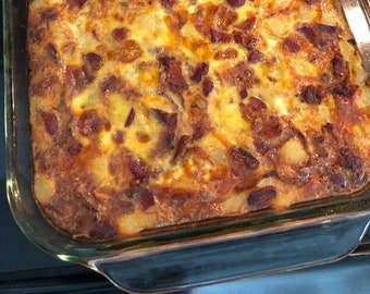 Bacon Egg and Hash Brown Casserole RECIPE Download Printable PDF