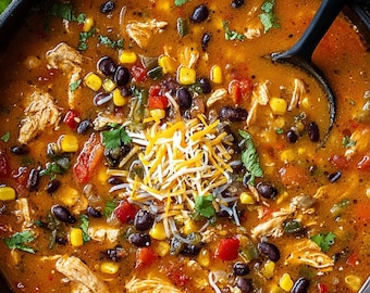 Easy Chicken Enchilada Soup Recipe for Cozy Weeknights (Printable PDF Card)