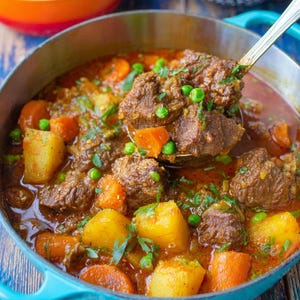 Instant Pot Lamm-Eintopf mit Kartoffeln | Rezeptkarte als PDF zum Downloaden