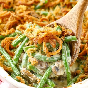 Recette classique de casserole de haricots verts | Plat d'accompagnement des Fêtes | PDF imprimable à téléchargement immédiat