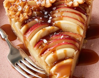 Pear Tart with Dulce de Leche Recipe (Printable PDF - Instant Download)