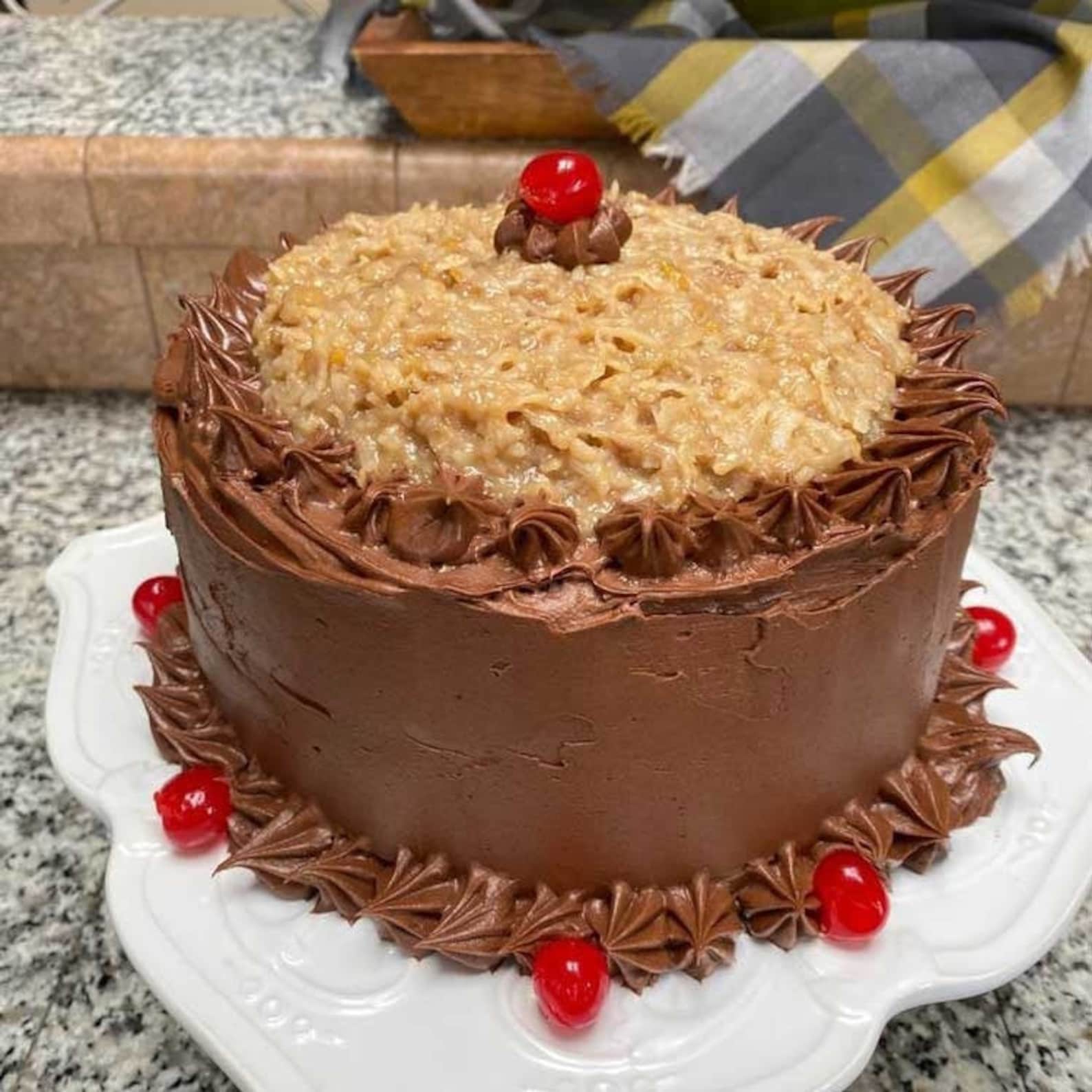 Germans Chocolate Cake With Frosting Etsy