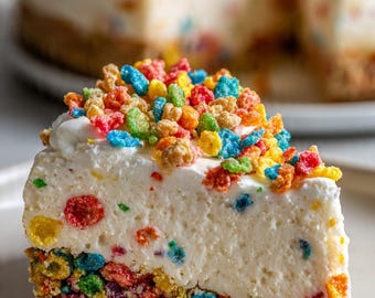 Przepis na sernik z tęczowymi płatkami (plik PDF do wydruku – natychmiastowe pobranie)