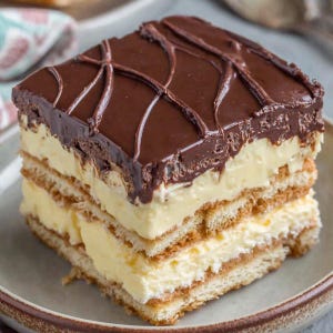 No Bake Eclair Cake Recipe - make ahead dessert (Printable PDF - Instant Download)