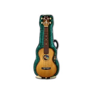 Cartão de felicitações musical 3D com ukulele