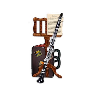 Carte de voeux musique 3D pour clarinette