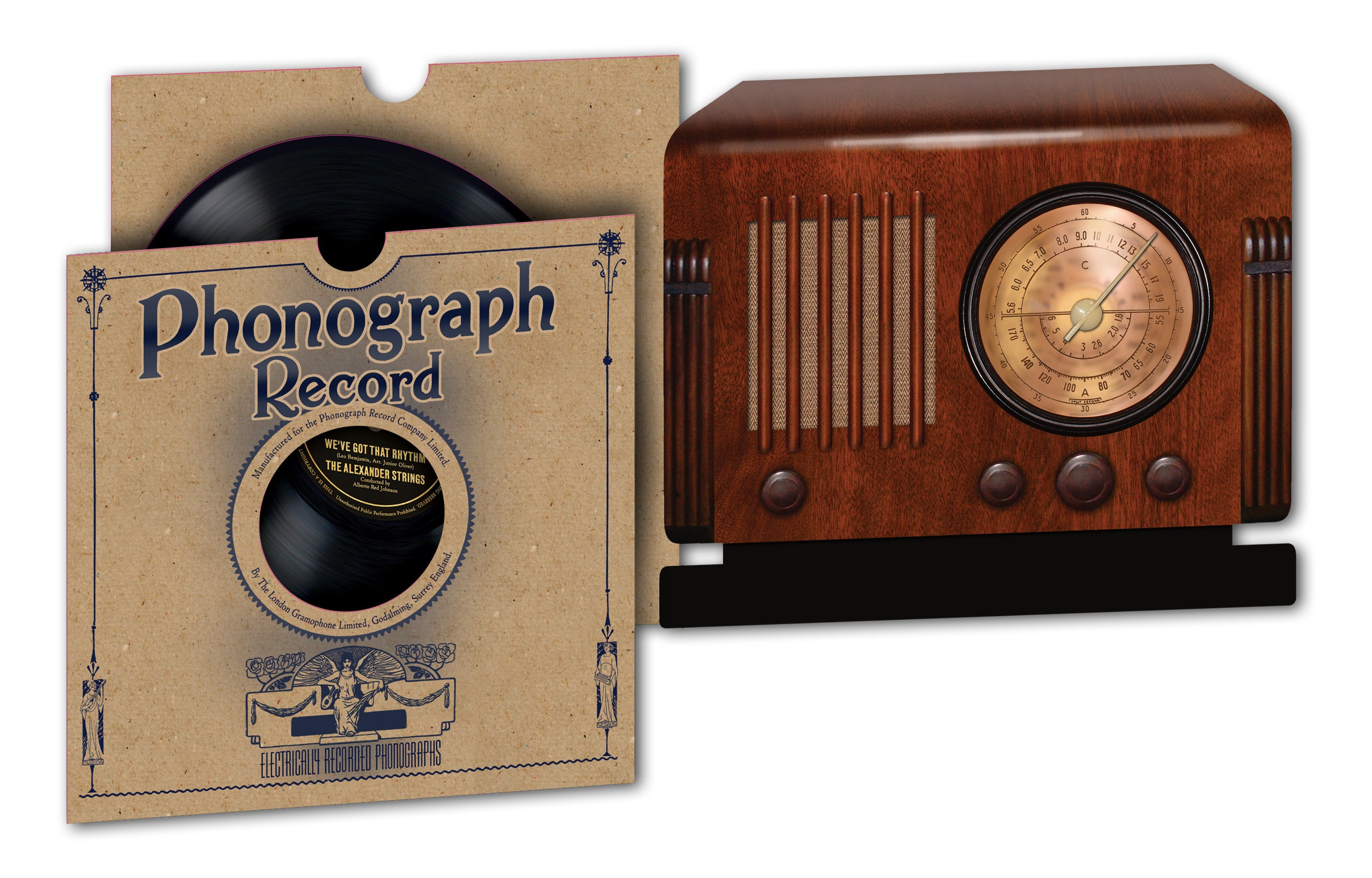 Phonograph 1920s 78rpm Record and Radio Greeting Card Etsy