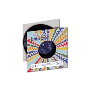 1960’s  music record greeting card (Op Art 45rpm)