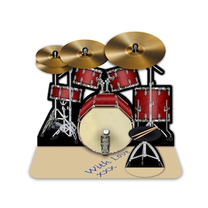 3D-muziekwenskaart voor drumstel