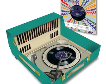 Record Player 3D greeting card