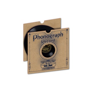 1920’s music record greeting card (Phonograph 78rpm)
