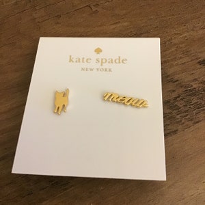 Kate Spade Flower & Bee Brass Gold Plated Stud Earrings - Etsy