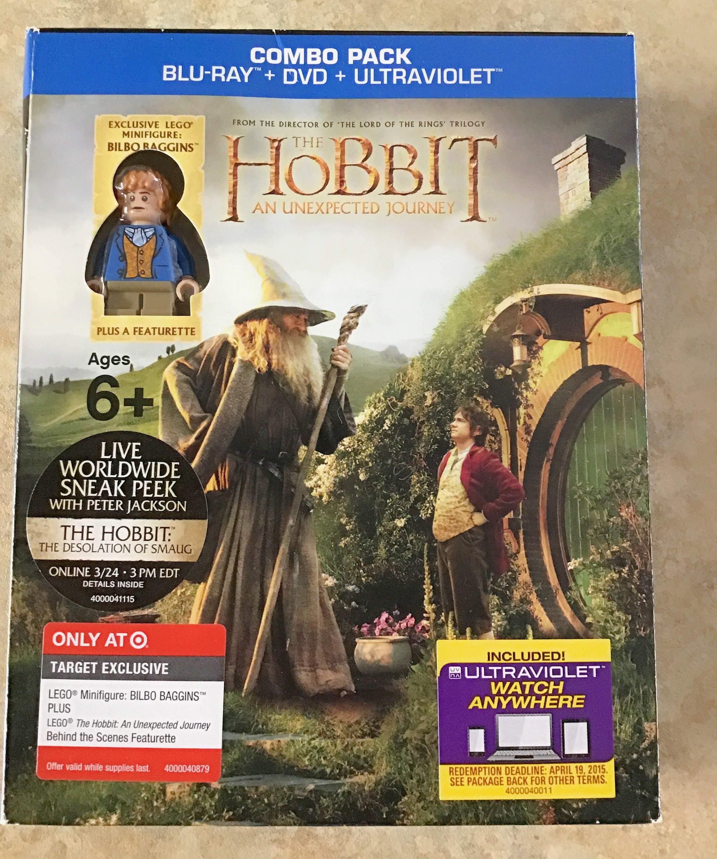 The Hobbit An Unexpected Journey 3d Blu Ray The Hobbit An Unexpected Journey Blu Ray Cover