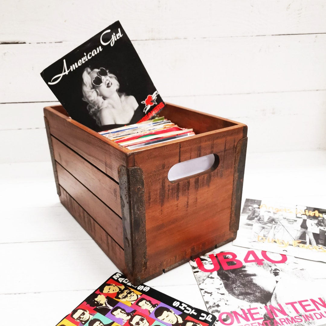 Rustic Record Box 7 Inch Vinyl Handcrafted Soda Crate 120 Sleeve - Etsy