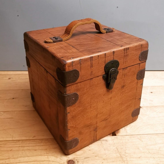 Handcrafted Record Box 7 Inch Singles With Lid & Leather Etsy UK