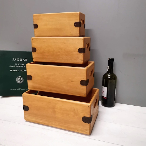 Handcrafted Wooden Box Quality Vintage Style Storage