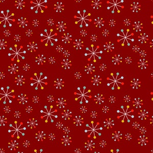 Weihnachtliches Musterdesign, Rot Mid-Century Modern Design (Digitales Papier)