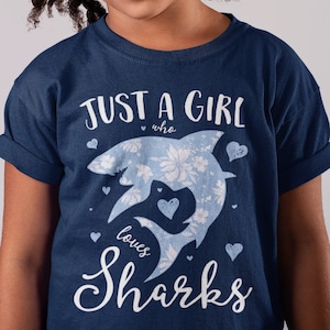 Shark Shirts For Girls - Cute Kids Floral Gift Tees Shark Shirts For Girls - Cute Kids Floral Gift Tees